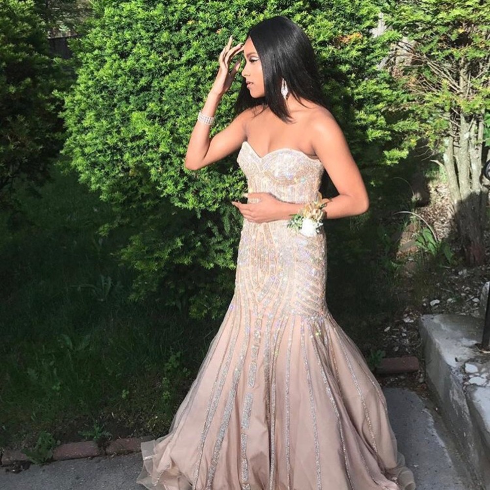Gold Prom dress Jovani